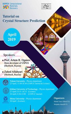 کارگاه USPEX Mini-Workshop on Crystal Structure Prediction در اصفهان